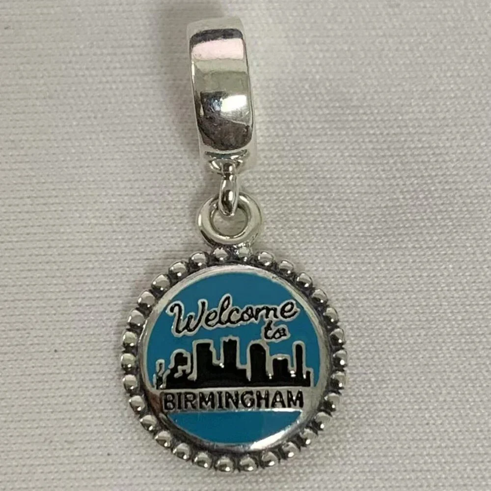 Pandora Wecome to Birmingham Exclusive Charm, S925 Silver Jewelry